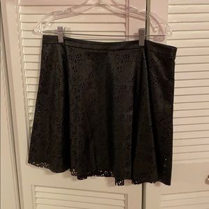 GUESS black leather skirt